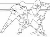 Coloring Hockey Nhl Pages Sports sketch template
