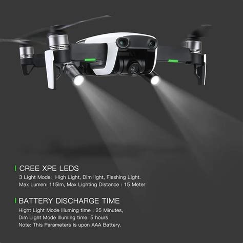 pcs drone night flight led light photography fill light flashlight  degrees rotation  dji