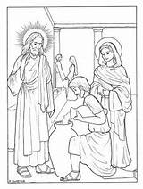 Conception Immaculate Cana Nozze Mysteries Luminous Feast Rosary sketch template