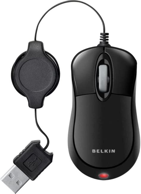 amazoncom belkin mini optical glow mouse black electronics