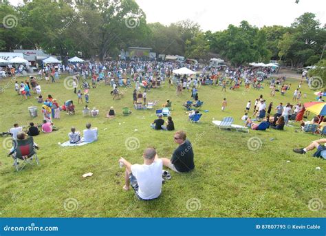 outdoor musical concert people  grass editorial stock photo image