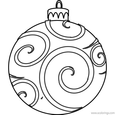 christmas ornament coloring pages page    xcoloringscom