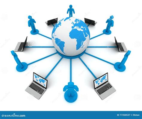 people worldwide computer connection concept  illustration stock