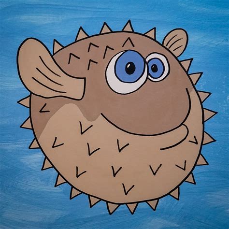 cartoon puffer fish