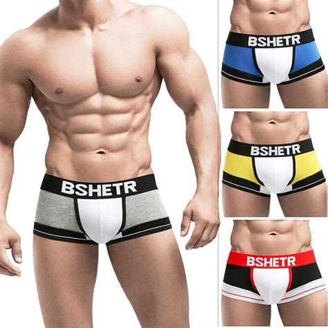 4 pcs lot boxers men underwear bshetr brand new soft cotton male slip