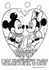 Coloring Valentine Valentines Pages Mickey Mouse Disney Heart Minnie Kids Crayola Kitty Hello Color Printable Getcolorings Print Colouring Cards Book sketch template