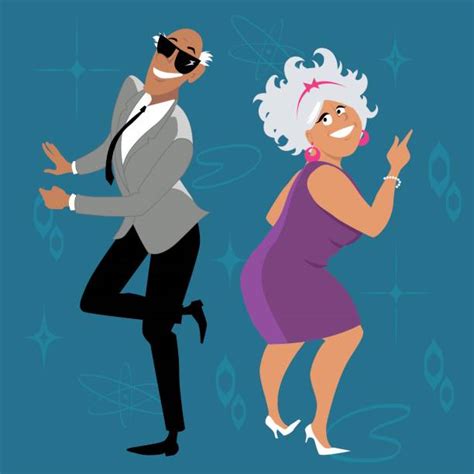 older couple dancing illustrations royalty free vector graphics and clip