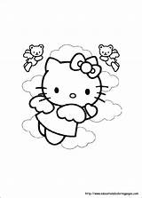 Hello Coloring Kitty Pages Printable Sheets Kids sketch template