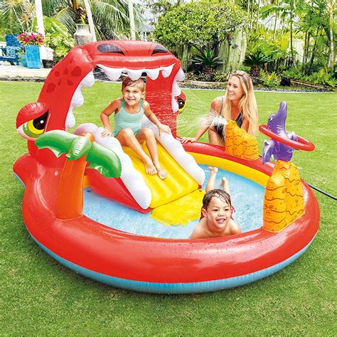 intex happy dino play center 196 x 170 x 107 cm inflatable pool it 57163np