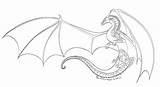 Nightwing Dragons Lineart Mythical sketch template