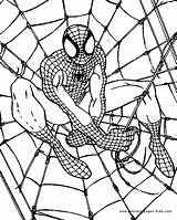 Spiderman Coloring Pages Spider Man Color Cartoon Kids Printable Sheets Web Character Print Ultimate Printables Book Characters Comments sketch template