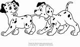 Drawing 101 Coloring Dalmatians Puppies Carica Dei Biting Pages Tails Their Paintingvalley sketch template