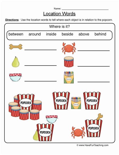 worksheets  kindergarten prepositions kindergarten worksheets