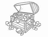 Treasure Chest Coloring Pages Printable Colouring Color Clipart Drawing Open Line Getdrawings Print Popular Getcolorings Library Coloringhome sketch template