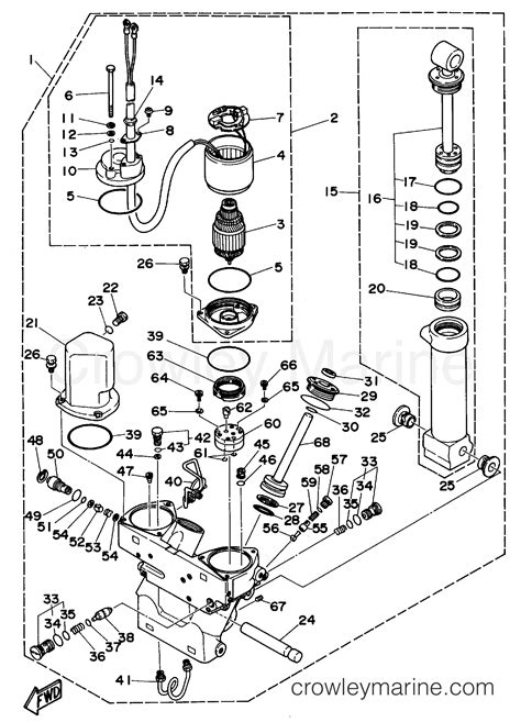 power trim tilt assembly   yamaha outboard hp txrs crowley marine