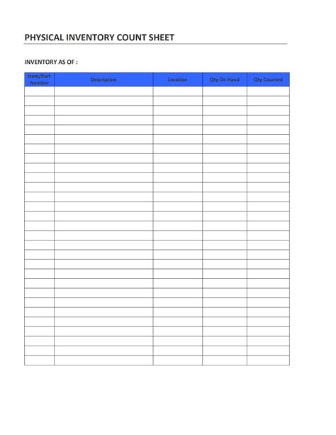 physical stock excel sheet sample ms excel printable inventory count