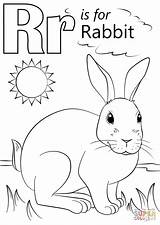 Letter Rabbit Coloring Worksheets Pages Preschool Printable Alphabet Rocket Kids Tracing Letters Crafts Color Sheets Kindergarten Super Words Easter Abc sketch template
