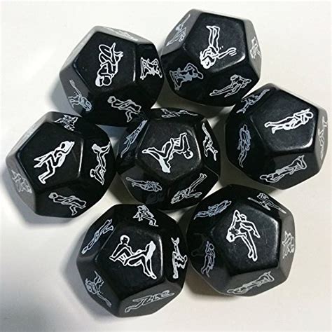 luckyjj black 12 sides sex position dice for bachelor party or adult