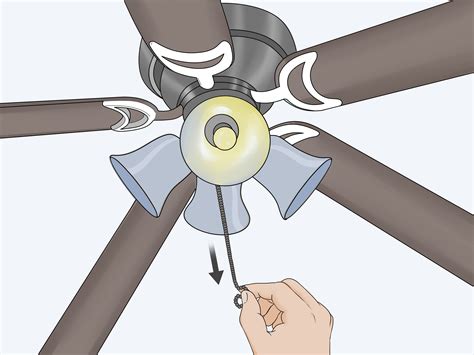 ways  replace  ceiling fan pull chain switch wikihow