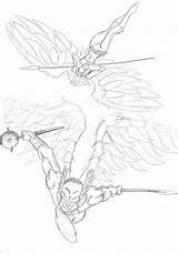 Hawkman Coloring Pages Template sketch template
