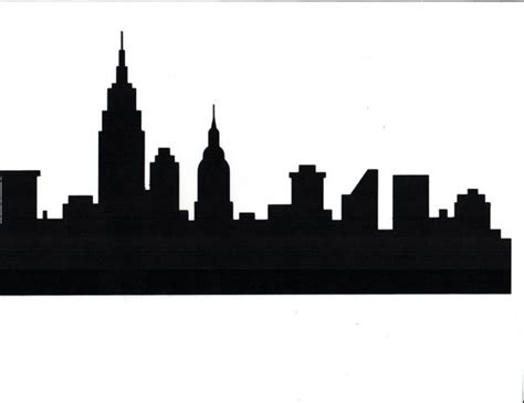 new york city nyc skyline die cut cut outs silhouette paper etsy