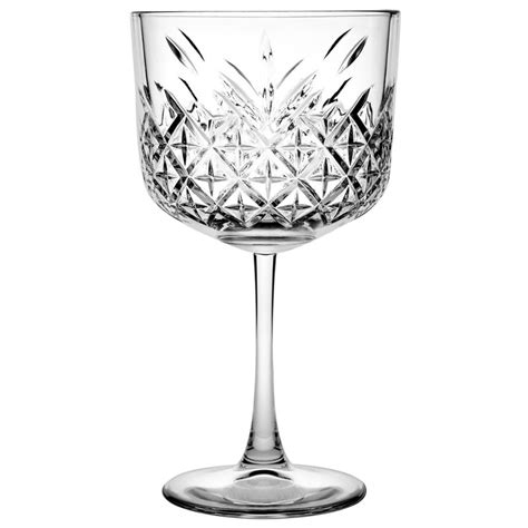 bespoke home crystal cut gin tonic glass set
