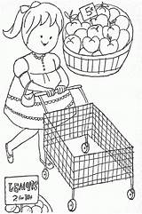 Sklep Kolorowanki Supermarket Kolorowanka Dzieci sketch template