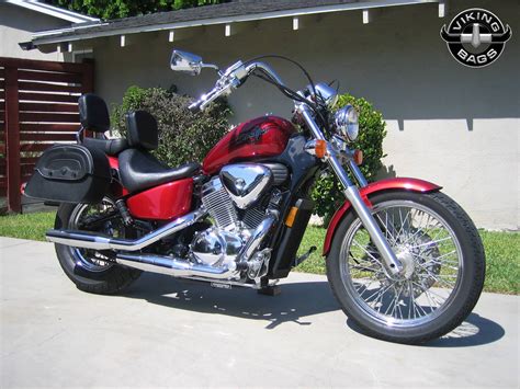 honda  shadow vlx warrior series medium leather saddlebags