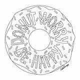 Donut Kreme Krispy Coloriage Doughnuts Junk Pirograbado sketch template
