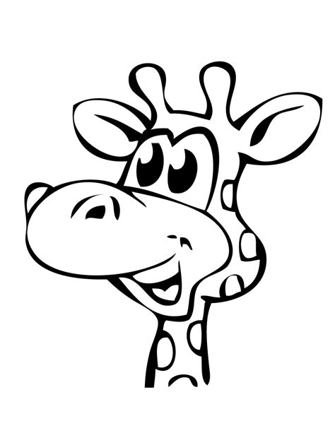 giraffe head coloring page  printable coloring pages clipart