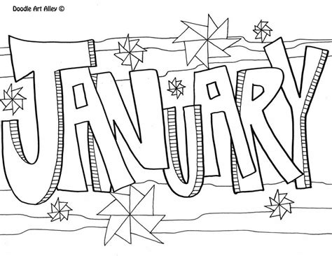 january coloring pages  printable  getdrawings