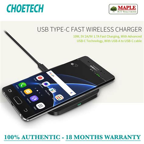 Choetech 10W USB-C Qi Certified Wireless Charging Pad