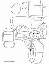 Coloring Tricycle Pages Getcolorings Getdrawings sketch template