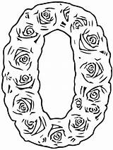 Coloring Zero Roses Number Wecoloringpage sketch template