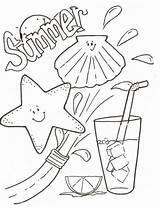 Summer Party Coloring Pages Printable Kids sketch template