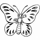 Butterfly Cutout Cardboard Coloring sketch template