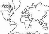 Coloring Map Continents Pages Printable Kids sketch template