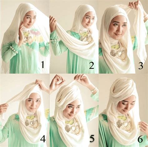 tutorial hijab pashmina  wisuda syari jilbab cantik jilbab