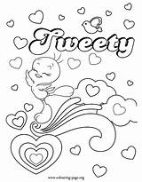 Tweety Coloring Pages Bird Colouring Baby Library Popular Clipart Warner Bros sketch template