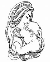 Baby Coloring Mother Pages Getcolorings Printable Color sketch template
