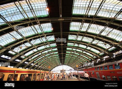 berlin ostbahnhof arched roof stock photo alamy
