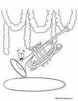 Trumpet Coloring sketch template