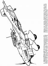 Coloring Pages Ww2 Plane War Second Fighter Airplanes Adults Template Dover Publications Book Getdrawings Books Wwii sketch template