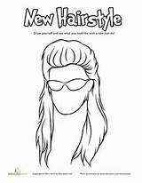 Coloring Pages Hairstyle Hair Getcolorings Color Getdrawings sketch template