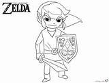 Coloring Link Zelda Pages Legend Chibi Printable Kids Adults sketch template