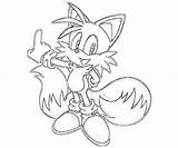 Sonic Tails Fox Character Coloringhome Dxf sketch template