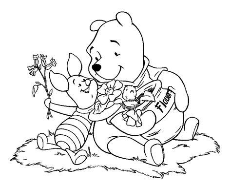 coloring page piglet  winnie  pooh