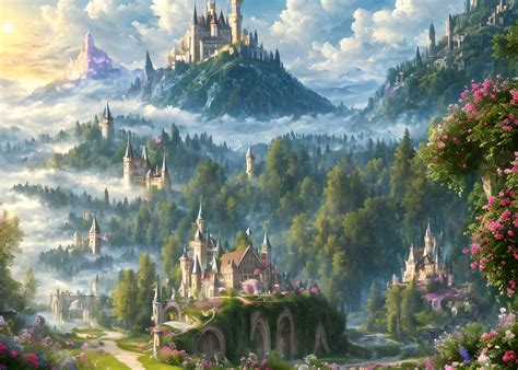 fairy world scene  tale background fairy tale cartoon fairy