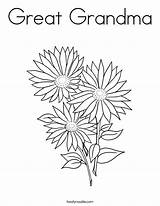 Coloring Great Grandma Pages Well Soon Garden Flowers Template Noodle Twistynoodle Built California Usa Print Preschool sketch template