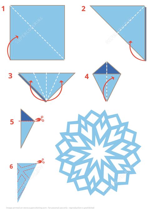 origami snowflake instructions  printable papercraft templates
